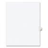 Avery Dennison Numerical Index Tab-16, 8-1/2 x 11", White, PK25 01016